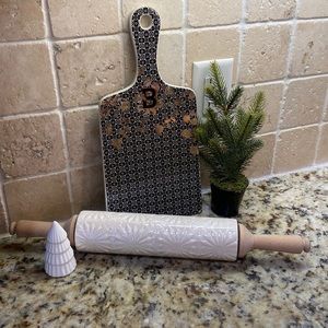 Anthropologie Flower Rolling Pin